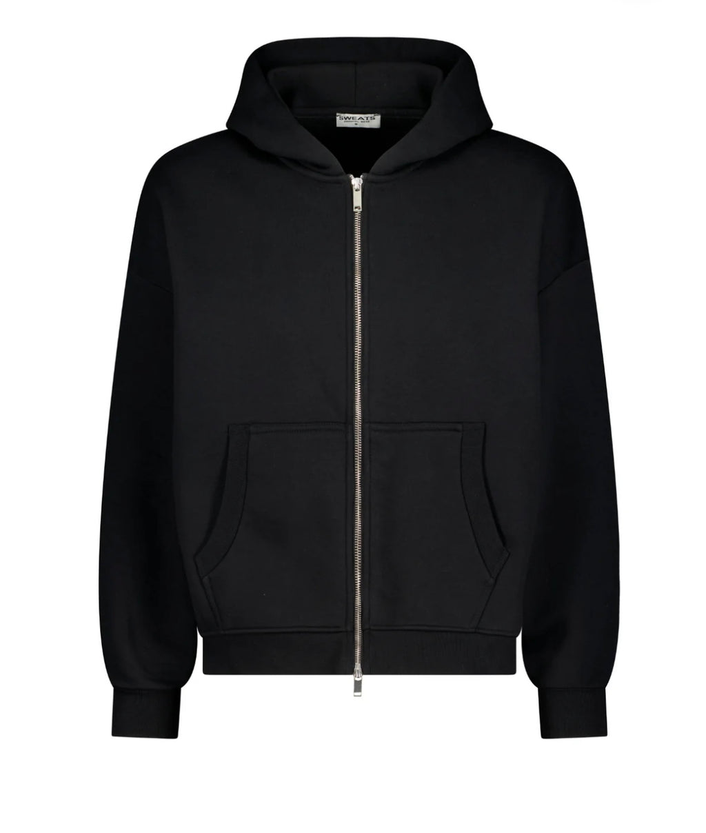 COZY ZIP UP - BLACK