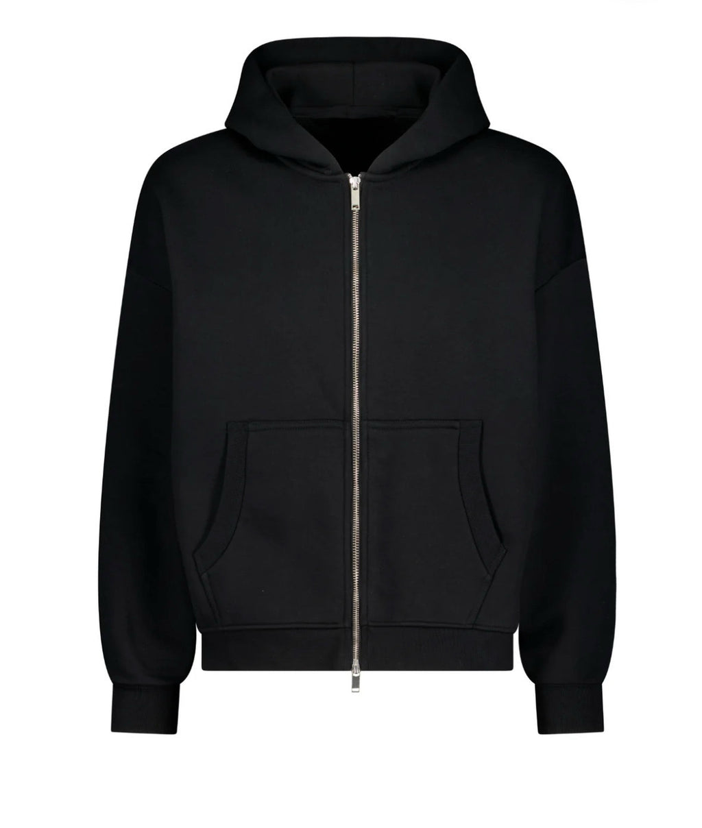 COZY ZIP UP - BLACK
